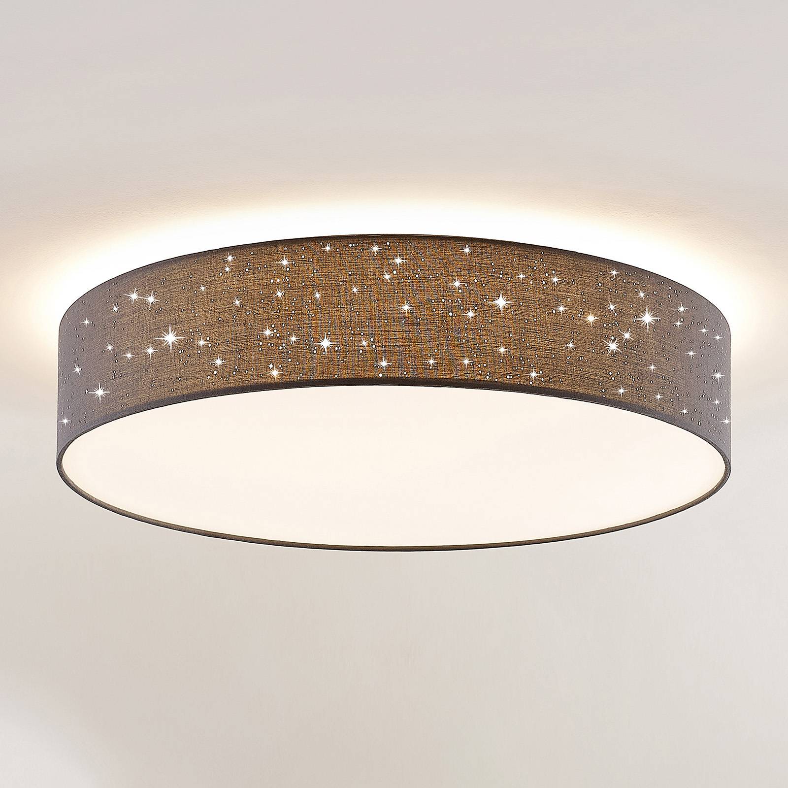 Lindby Ellamina LED-Deckenlampe, 60 cm, dunkelgrau von LINDBY