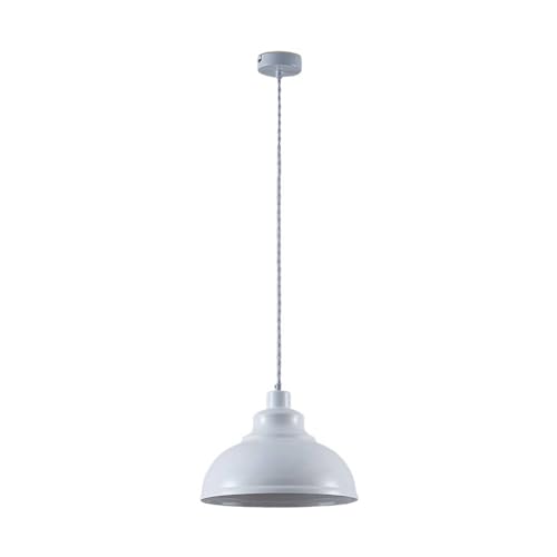 Lindby Esstisch Pendelleuchte/Hängeleuchte Metall, Hängelampe weiß 1x E27 max. 60W, ohne Leuchtmittel, Esszimmer, Küchenlampe, Esstischlampe von Lindby
