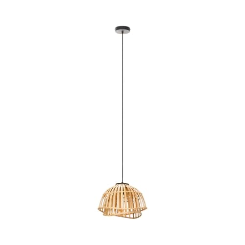 Lindby Esstisch Pendelleuchte Bambus, Hängelampe Esstisch Natur, Wohnzimmerlampe 1x E27 max. 15W, ohne Leuchtmittel, Hängeleuchte Esszimmerlampe, Schlafzimmer von Lindby