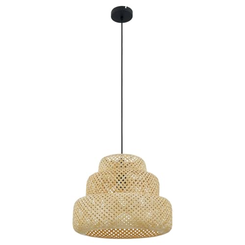 Lindby Esstisch Pendelleuchte Bambus, Hängelampe Natur Wohnzimmerlampe 1x E27 max. 15W ohne Leuchtmittel Hängeleuchte Esszimmerlampe Schlafzimmer von Lindby