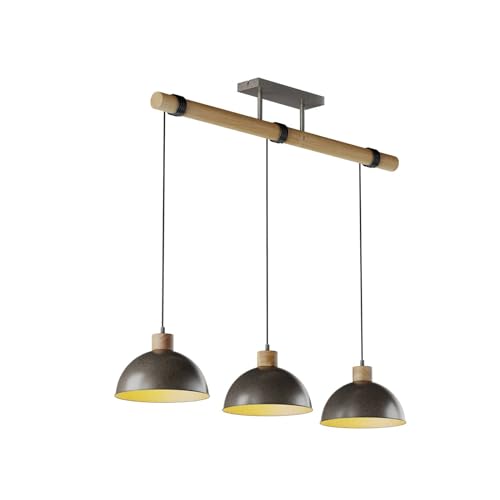 Lindby Esstisch Pendelleuchte Metall Holz, Hängeleuchte Esszimmer 3x E27 max. 60W, ohne Leuchtmittel, Hängelampe Wohnzimmer, Esszimmerlampe, Küchenlampe von Lindby