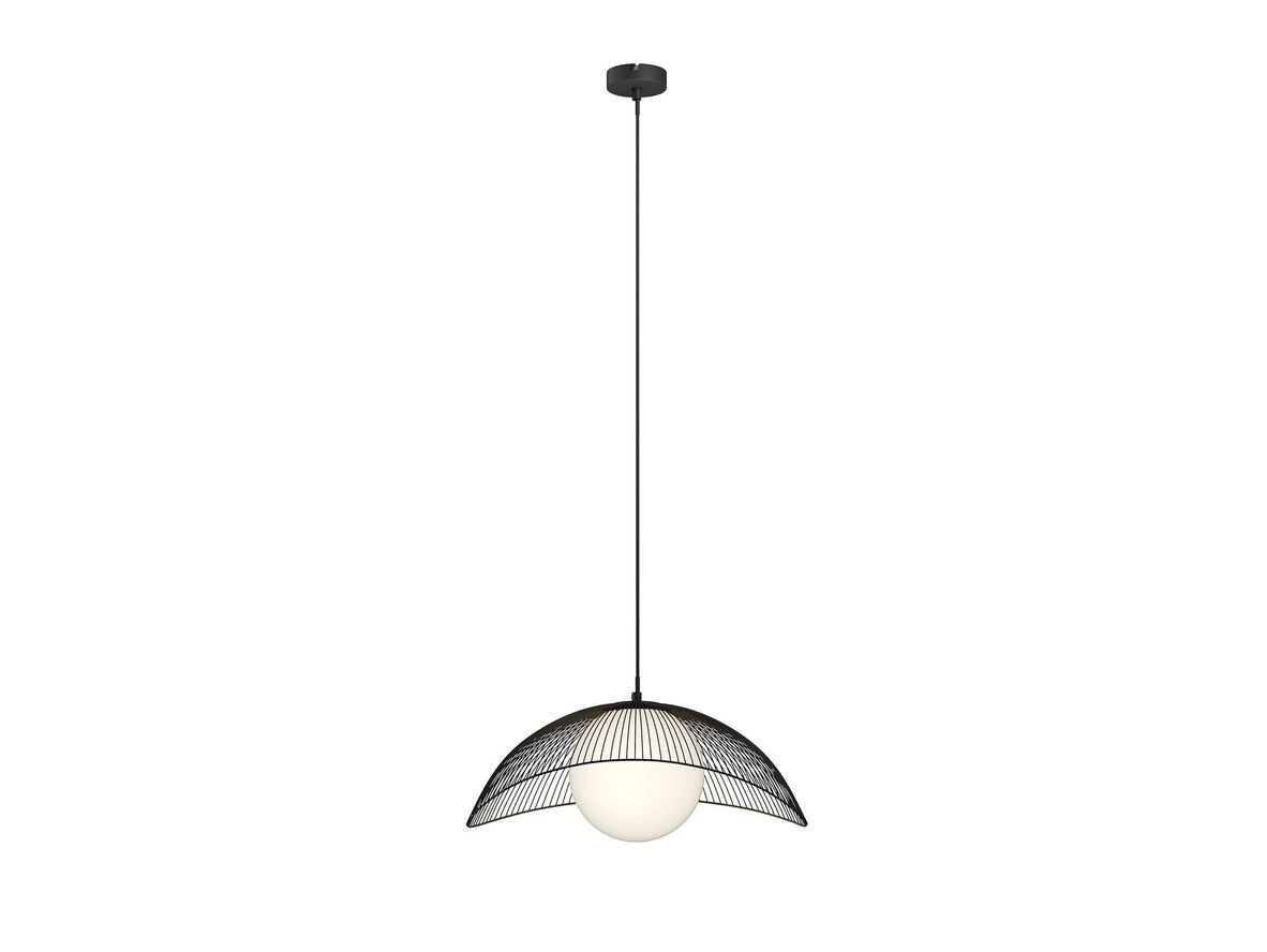 Lindby - Fabronia Pendelleuchte Opal/Black Lindby von Lindby