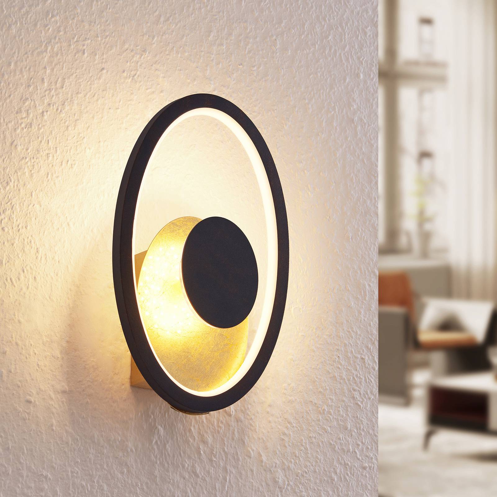 Lindby Feival LED-Wandleuchte, rost-gold von LINDBY