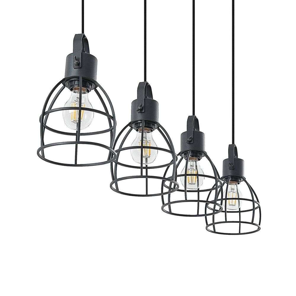 Lindby - Flintos 4 Pendelleuchte Black Lindby von Lindby