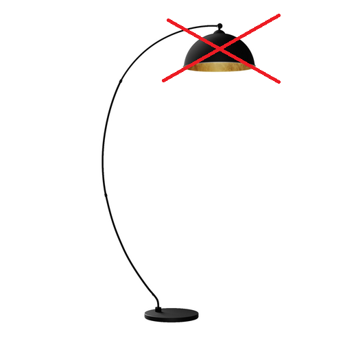 Lindby Gebogene Stehleuchte Jonera Schwarz Gold Standleuchte Siehe Text/Foto B-Ware von Lindby