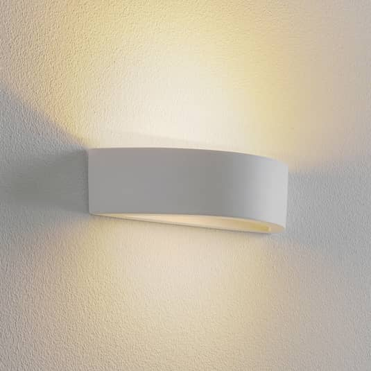 Lindby Gebogene Wandleuchte Konstantin Wohnzimmerleuchte Deko Gipsleuchte E14 B-Ware von Lindby