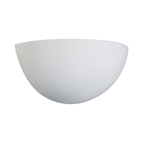 Lindby Gips Wandlampe weiß, bemalbar indirektes Licht Wandleuchte 1 flammig für Wohnzimmer Esszimmer Küche Flur Gipsleuchte Wand innen IP20 von Lindby
