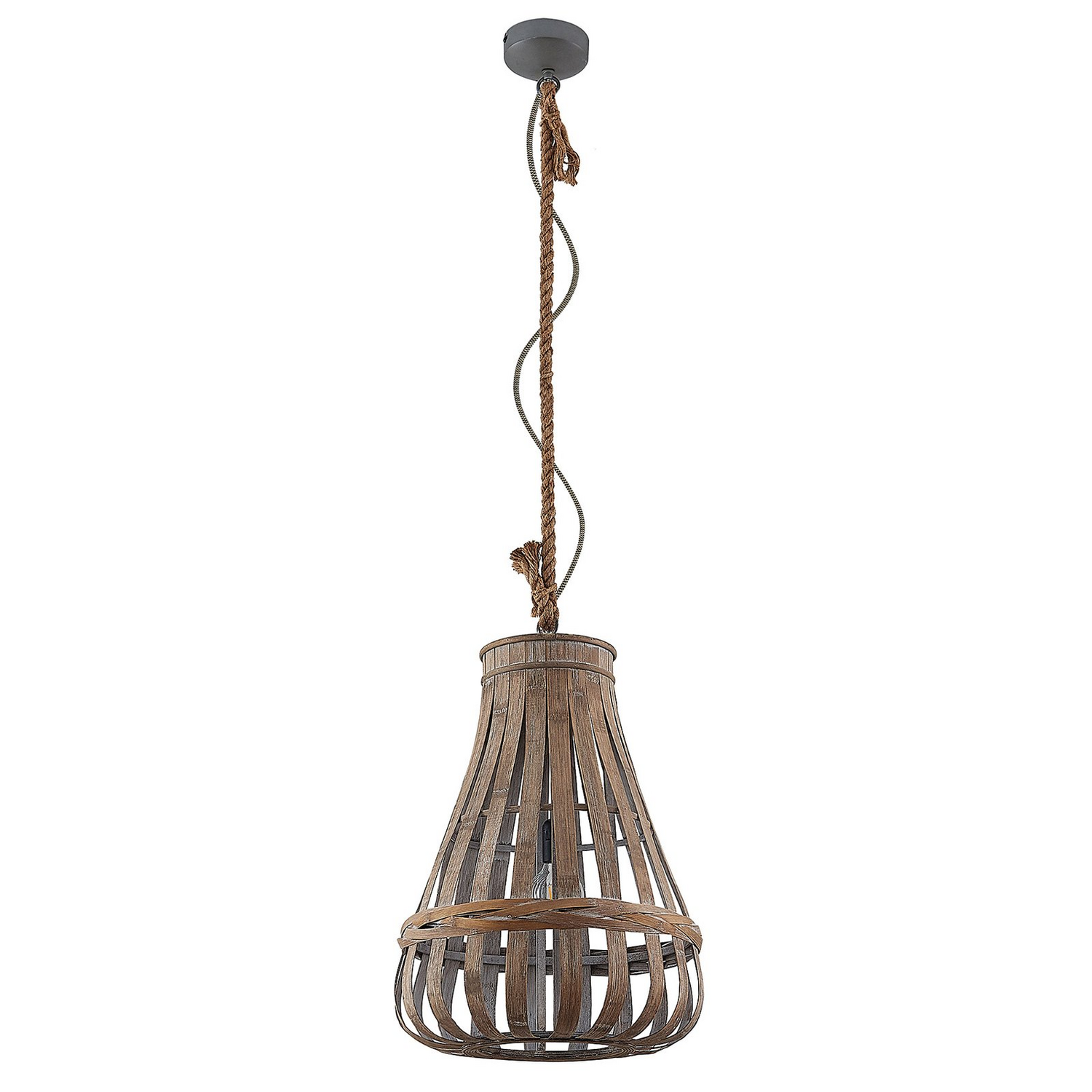 Lindby Haruno Hängeleuchte Aus Rattan 42 Cm Deckenlampe Deckenleuchte Lampe Spot B-Ware von Lindby