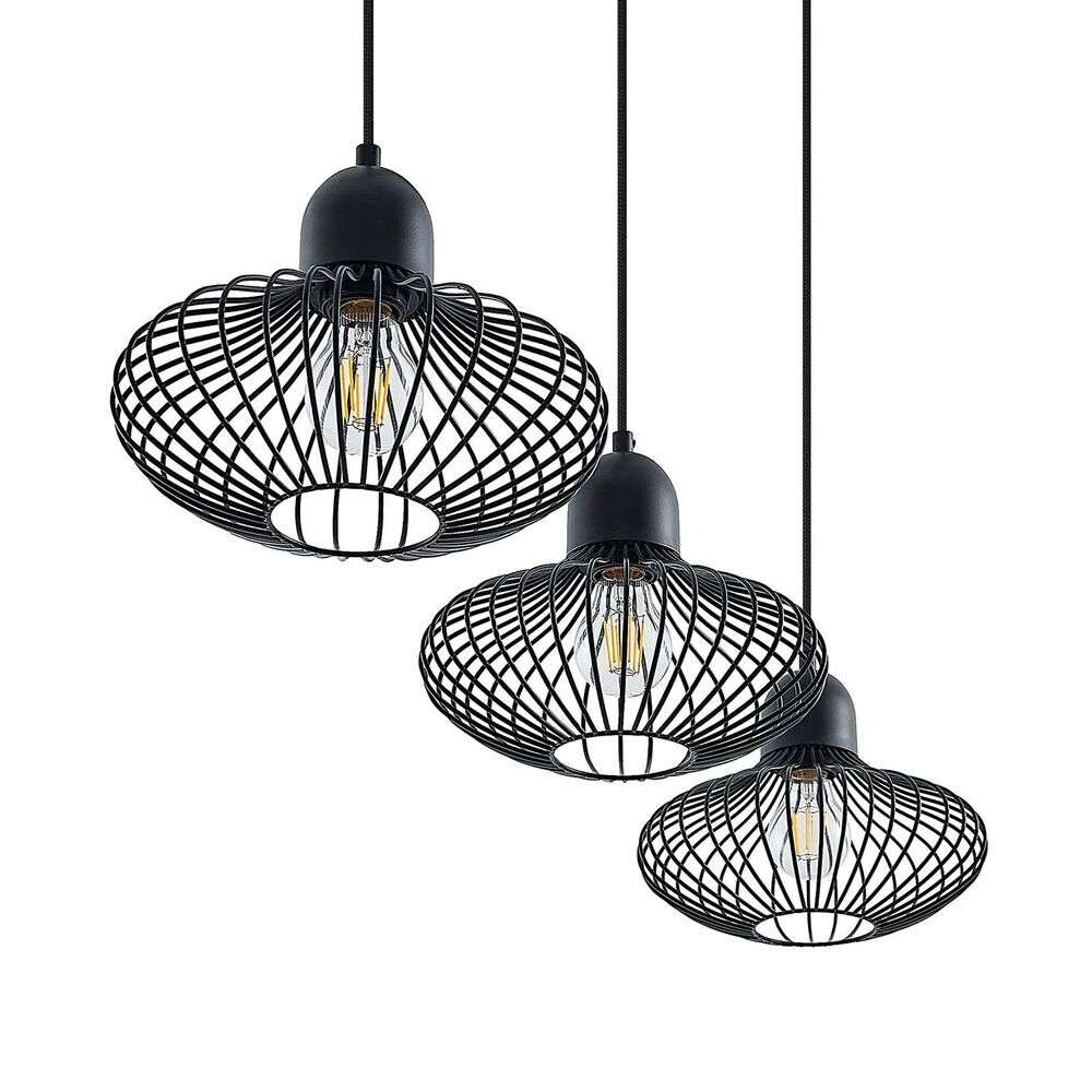 Lindby - Justinos 3 Pendelleuchte Black Lindby von Lindby