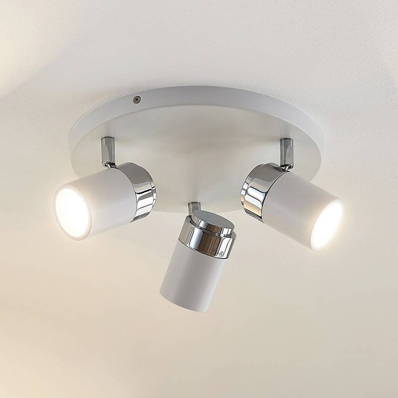 Lindby Kardo Bad Deckenrondell In Weiß Und Chrom Deckenlampe Deckenlicht Gu10 B-Ware von Lindby