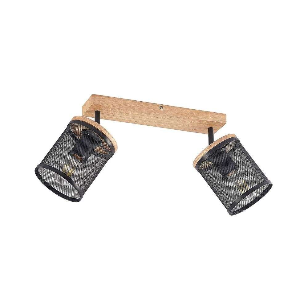 Lindby - Kiriya 2 Deckenleuchte Black/Wood Lindby von Lindby