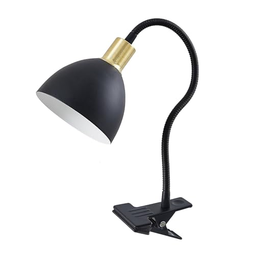 Lindby Klemmleuchte 'Genora' (Modern) in Schwarz aus Metall u.a. für Wohnzimmer & Esszimmer (1 flammig, E14) - Tischlampe, Tischleuchte, Leselampe, Nachttischlampe, Wohnzimmerlampe von Lindby