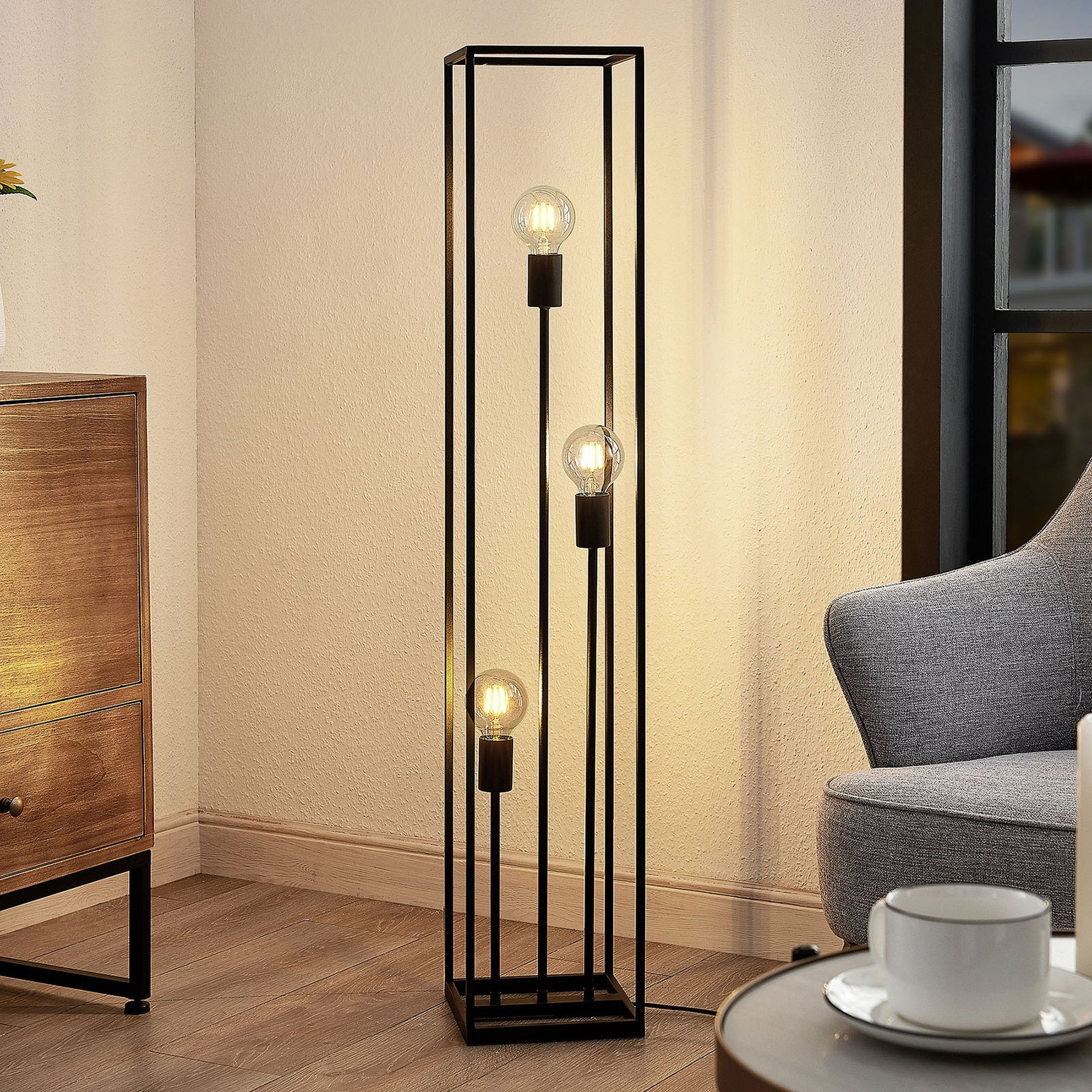 Lindby Krisha Stehlampe Stehleuchte Standlampe Leuchte Schwarz Siehe Text/Foto B-Ware Lindby Krisha Stehlampe Stehleuchte Standlampe Leuchte Schwarz Siehe Text/Foto B-Ware von Lindby