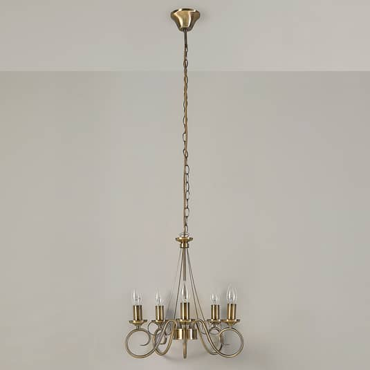 Lindby Kronleuchter Marnia Deckenlampe Pendelleuchte Hängeleuchte 5 Flammig E14 B-Ware von Lindby