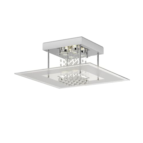 Lindby LED Deckenlampe 'Lisandra' (spritzwassergeschützt) (Modern) in Chrom aus Metall u.a. für Badezimmer (4 flammig,) - Bad Deckenleuchte, Lampe, Badezimmerleuchte von Lindby