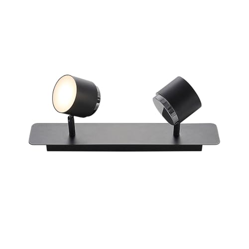 Lindby LED Deckenlampe 'Marrie' (Modern) in Schwarz aus Aluminium u.a. für Wohnzimmer & Esszimmer (2 flammig,) - Deckenleuchte, Wandleuchte, Strahler, Spot, Lampe, Wohnzimmerlampe von Lindby