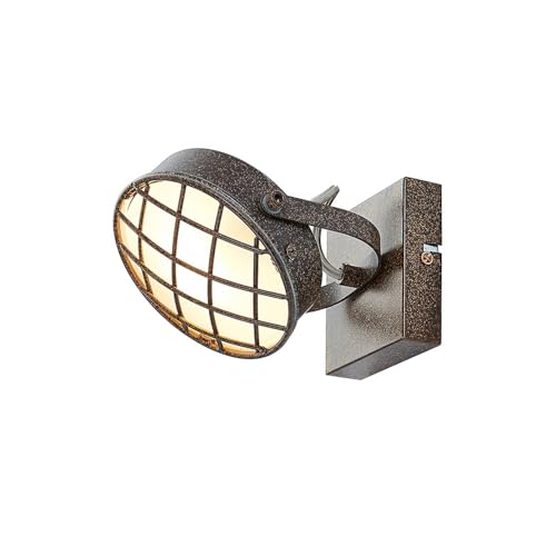 Lindby Strahler 'Tamin' (Vintage, Industriell) in Braun aus Metall u.a. für Wohnzimmer & Esszimmer (1 flammig, G9) - Deckenlampe, Deckenleuchte, Lampe, Spot, Wohnzimmerlampe von Lindby
