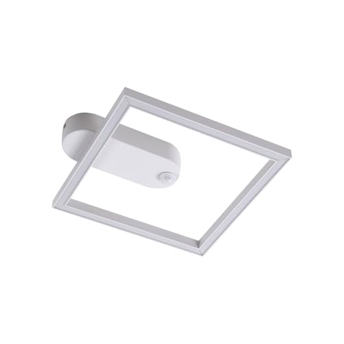 Lindby LED Deckenlampe mit Sensor Yulla Bewegungsmelder (Modern) in Weiß aus Aluminium (1 flammig,) - Deckenleuchte Lampe Flurleuchte von Lindby