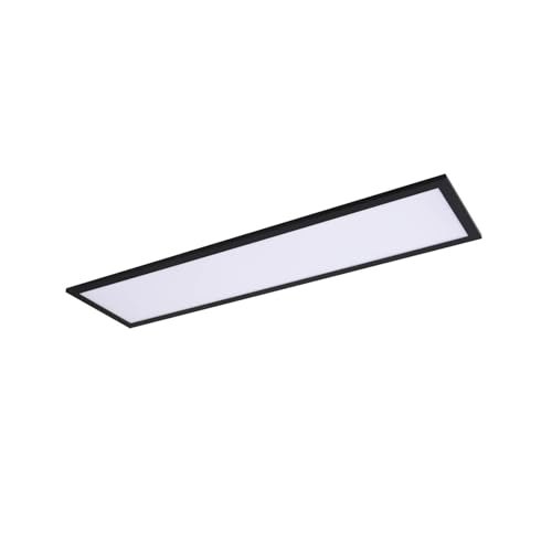 Lindby LED Deckenleuchte (LED Panel) Enhife (Modern) in Schwarz (1 flammig,) - Lampe Deckenlampe Arbeitszimmerleuchte von Lindby
