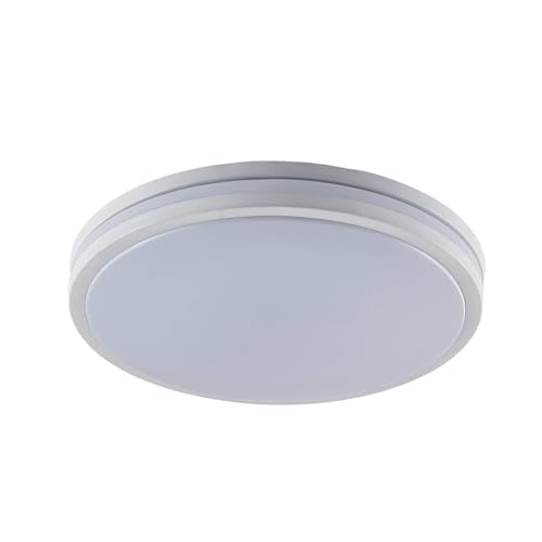 Lindby LED Deckenleuchte 'Arnim' dimmbar mit Fernbedienung (Modern) in Weiß u.a. für Badezimmer (1 flammig,) - Lampe, LED-Deckenlampe, Deckenlampe, Badezimmerleuchte von Lindby