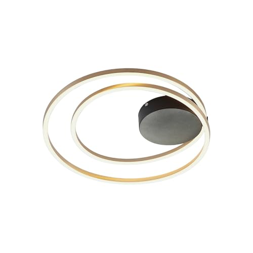 Lindby LED Deckenleuchte 'Davian' dimmbar (Modern) in Gold/Messing aus Aluminium u.a. für Wohnzimmer & Esszimmer, Lampe, LED-Deckenlampe, Deckenlampe, Wohnzimmerlampe von Lindby