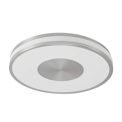 Lindby LED Deckenleuchte 'Fjella' dimmbar mit Fernbedienung (Modern) in Alu aus Metall u.a. für Wohnzimmer & Esszimmer (1 flammig,) - Lampe, LED-Deckenlampe, Deckenlampe, Wohnzimmerlampe von Lindby