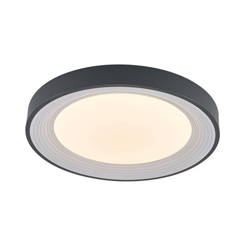 Lindby LED Deckenleuchte 'Lindum' dimmbar mit Fernbedienung (Modern) in Alu aus Metall u.a. für Wohnzimmer & Esszimmer (1 flammig,) - Lampe, LED-Deckenlampe, Deckenlampe, Wohnzimmerlampe von Lindby