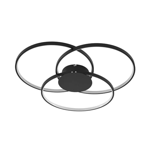 Lindby LED Deckenleuchte Riley dimmbar (Modern) in Schwarz aus Aluminium (1 flammig,) - Lampe Deckenlampe Wohnzimmerleuchte von Lindby
