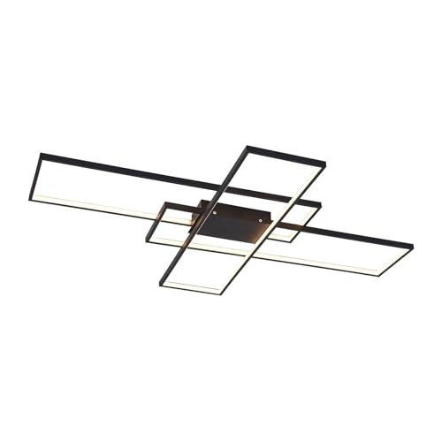 Lindby LED Deckenleuchte Tetson dimmbar (Modern) in Schwarz aus Metall (1 flammig,) - Lampe Deckenlampe Wohnzimmerleuchte von Lindby