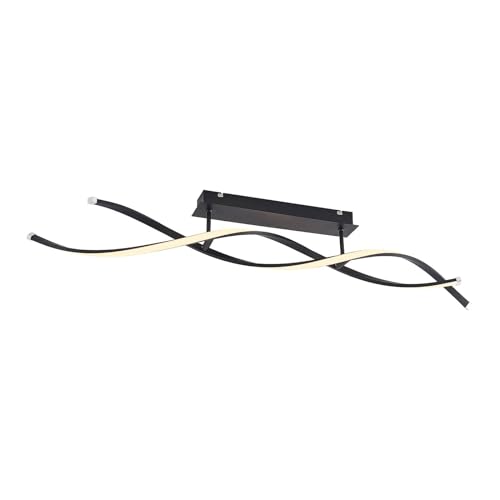 Lindby LED Deckenleuchte Welina dimmbar (Modern) in Schwarz aus Metall (1 flammig,) - Lampe Deckenlampe Wohnzimmerleuchte von Lindby