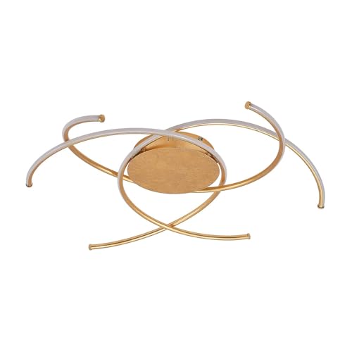 Lindby LED Deckenleuchte Yareli dimmbar (Modern) in Gold/Messing aus Metall (3 flammig,) - Lampe Deckenlampe Wohnzimmerleuchte von Lindby