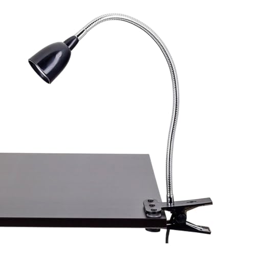 Lindby LED Klemmleuchte 'Rabea' (Modern) in Schwarz aus Metall u.a. für Arbeitszimmer & Büro (1 flammig,) - Tischlampe, Tischleuchte, Leselampe, Nachttischlampe, Arbeitszimmerleuchte von Lindby