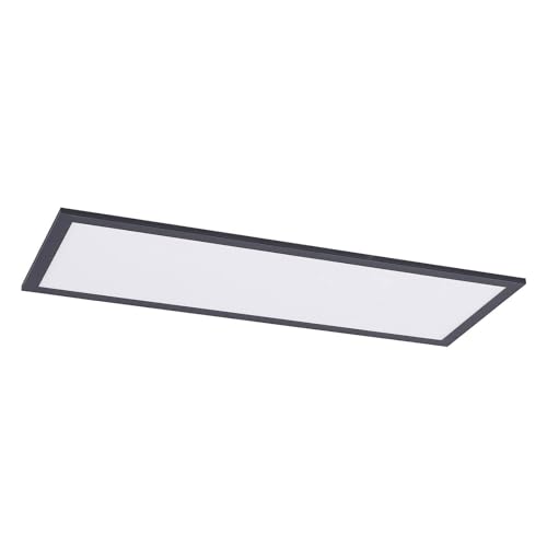 Lindby LED Panel 'Nelios' dimmbar mit Fernbedienung (Modern) in Schwarz aus Aluminium u.a. für Wohnzimmer & Esszimmer (1 flammig,) - Bürolampe, Deckenlampe, Deckenleuchte, Lampe, Wohnzimmerlampe von Lindby