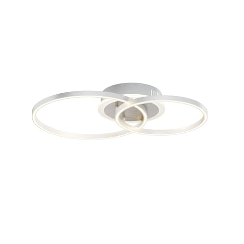 Lindby LED Smart Home Deckenlampe 'Edica' dimmbar mit Fernbedienung (Modern) in Alu aus Aluminium u.a. für Wohnzimmer & Esszimmer (1 flammig,) - Deckenleuchte, Lampe, Wohnzimmerlampe von Lindby