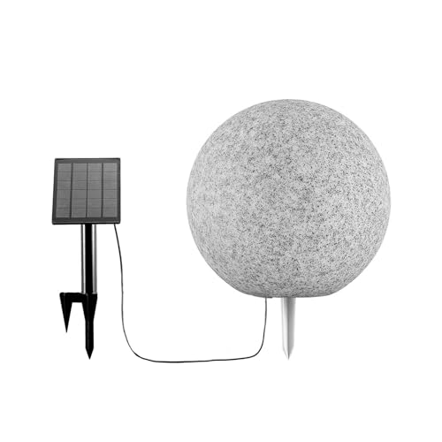 Lindby LED Solarleuchte 'Hamela' dimmbar mit Fernbedienung (spritzwassergeschützt) (Modern) in Alu aus Kunststoff, Dekorationsleuchte, Solarlampe von Lindby