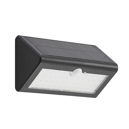 Lindby LED Solarleuchte außen 'Ladiro' mit Bewegungsmelder (spritzwassergeschützt) (Modern) in Schwarz (1 flammig,) - Solar-Wandleuchten, Wandlampe für Outdoor & Garten von Lindby