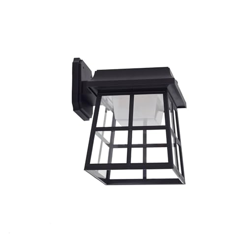 Lindby LED Solarleuchte außen Latarka mit Bewegungsmelder (spritzwassergeschützt (Modern) in Schwarz (1 flammig,) - Solar-Wandleuchten Wandlampe für Outdoor & Garten von Lindby