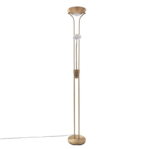 Lindby LED Stehlampe 'Josefin' dimmbar in Bronze aus Metall u.a. für Wohnzimmer & Esszimmer, Deckenfluter, Stehleuchte, Floor Lamp, Standleuchte, Wohnzimmerlampe, Wohnzimmerlampe von Lindby