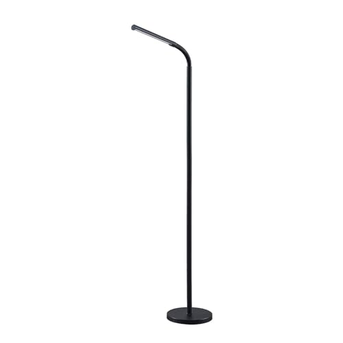 Lindby LED Stehlampe 'Romila' (Modern) in Schwarz aus Metall u.a. für Arbeitszimmer & Büro (1 flammig,) - LED-Stehleuchte, Floor Lamp, Standleuchte, Wohnzimmerlampe, Arbeitszimmerleuchte von Lindby