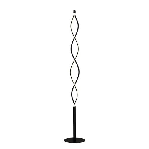Lindby LED Stehlampe 'Welina' dimmbar (Modern) in Schwarz aus Metall u.a. für Wohnzimmer & Esszimmer (1 flammig,) - LED-Stehleuchte, Floor Lamp, Standleuchte, Wohnzimmerlampe, Wohnzimmerlampe von Lindby