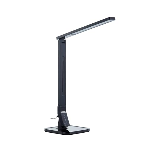 Lindby LED Tischlampe 'Eleni' (Touchdimmer) dimmbar (Modern) in Schwarz u.a. für Arbeitszimmer & Büro (1 flammig,) - Tischleuchte, Schreibtischlampe, Nachttischlampe, Licht nach von Lindby