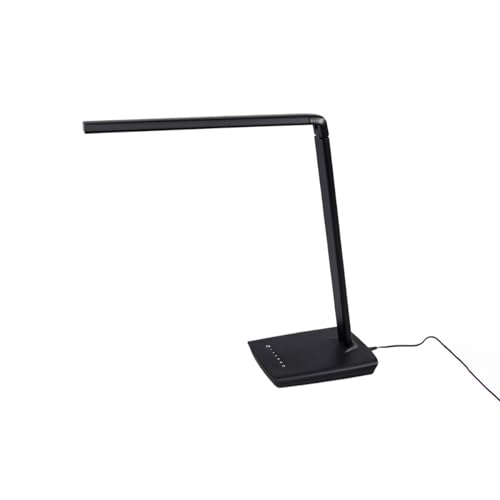 Lindby LED Tischlampe 'Kuno'mit USB Anschluss dimmbar (Modern) in Schwarz u.a. für Arbeitszimmer & Büro (1 flammig,) - Tischleuchte, Schreibtischlampe, Nachttischlampe von Lindby