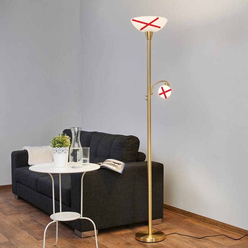 Lindby Led Deckenfluter Elaina Leselicht Stehleuchte Leuchte Siehe Text/Foto B-Ware von Lindby