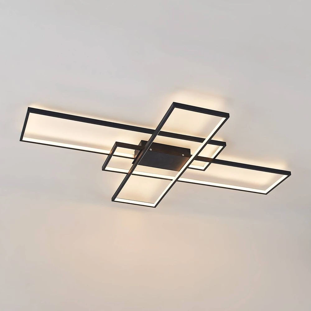Lindby Led Deckenlampe Leuchte Deckenleuchte Lampe Led Schwarz Dimmbar 32 W B-Ware von Lindby