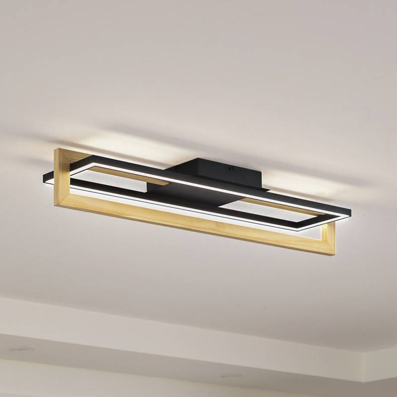 Lindby Led Deckenleuchte Holamu Deckenlampe Deckenlicht Leuchte Lampe 80 Cm Holz B-Ware von Lindby