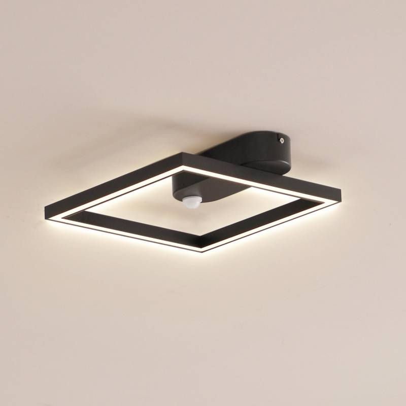 Lindby Led Deckenleuchte Yulla Schwarz Bewegungsmelder Deckenlampe Lampe Leuchte B-Ware von Lindby
