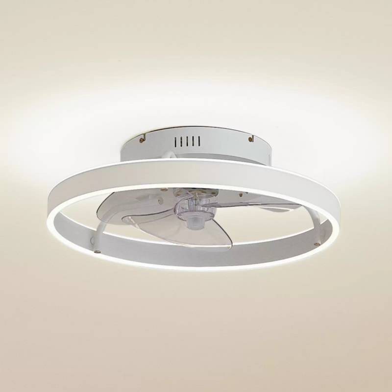Lindby Led Deckenventilator Momitu Weiß Leise ø 14 Cm Ventilator Deckenlampe B-Ware von Lindby