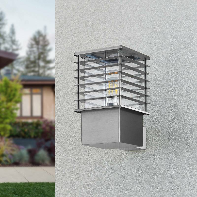 Lindby Liddi Außenwandleuchte Wandleuchte Wandlampe Lampe Leuchte Eckig Grau B-Ware von Lindby