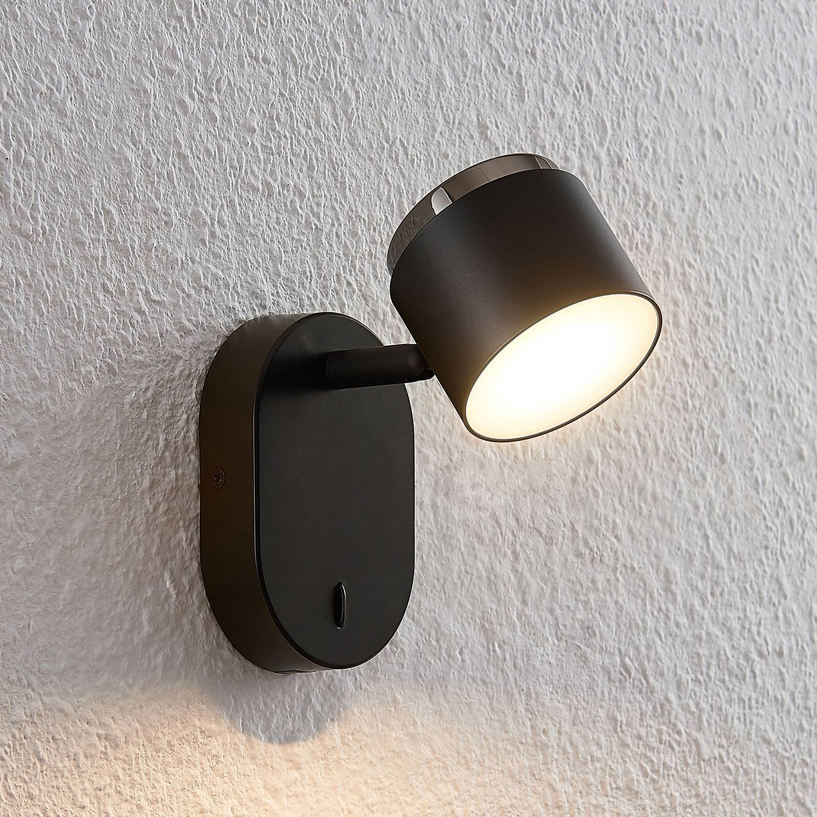 Lindby Marrie LED-Spot mit Schalter, schwarz von LINDBY