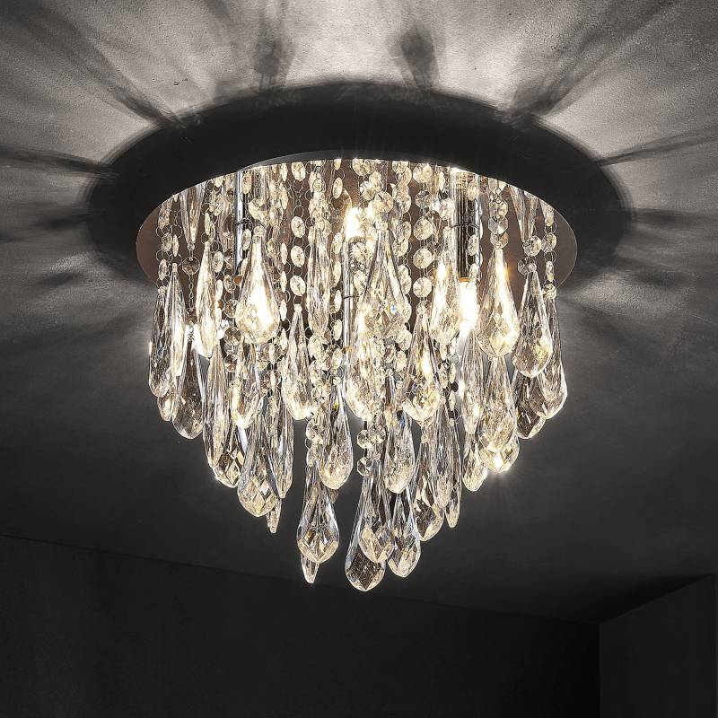 Lindby Mavinus Deckenlampe Wohnzimmerleuchte Deckenlampe Kronleuchter G9 Chrom B-Ware von Lindby